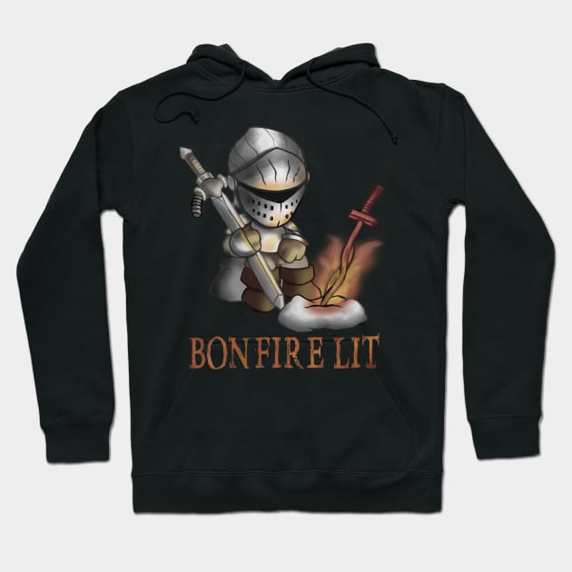 DARK SOULS "BONFIRE LIT" Hoodie by Sirrolandproduction